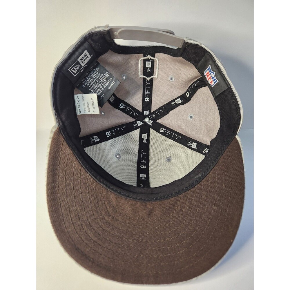 New Era 9FIFTY Cleveland Browns Hat Youth Snapback 2020 NFL Sideline Grey Brown - Picture 4 of 7
